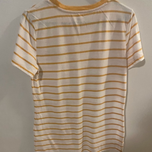 Yellow and white striped shirt in size M. - Picture 2 of 4